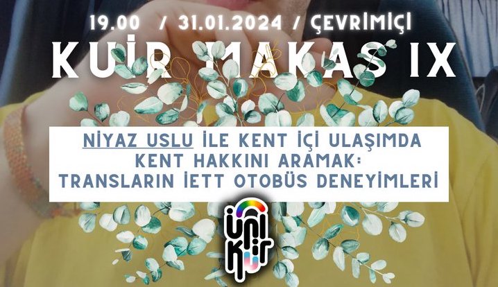 Kuir Makas IX: Kent İçi Ulaşımda Kent Hakkını Aramak: Transların İETT Otobüs Deneyimleri | Kaos GL - LGBTİ+ Haber Portalı Haber