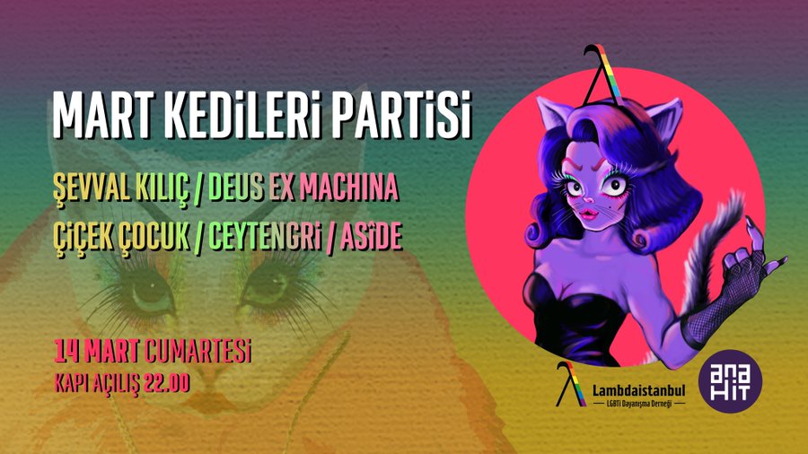 Lambdaistanbul’dan 20 yıl sonra “Mart Kedileri” partisi, yeniden! | Kaos GL - LGBTİ+ Haber Portalı Haber