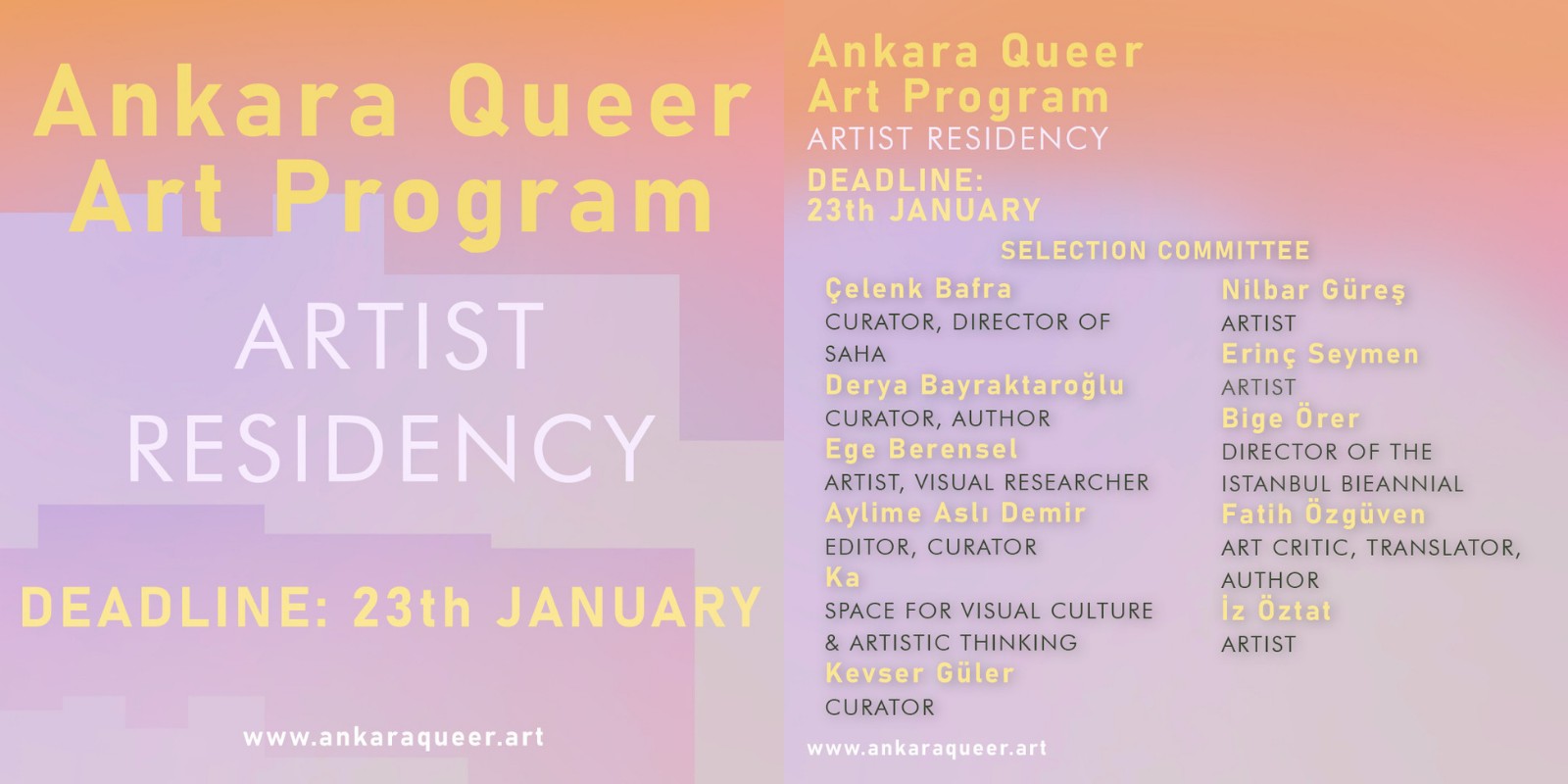 Last 3 days to apply Ankara Queer Art Program - Artist Residency 2022 | Kaos GL - News Portal for LGBTI+ News