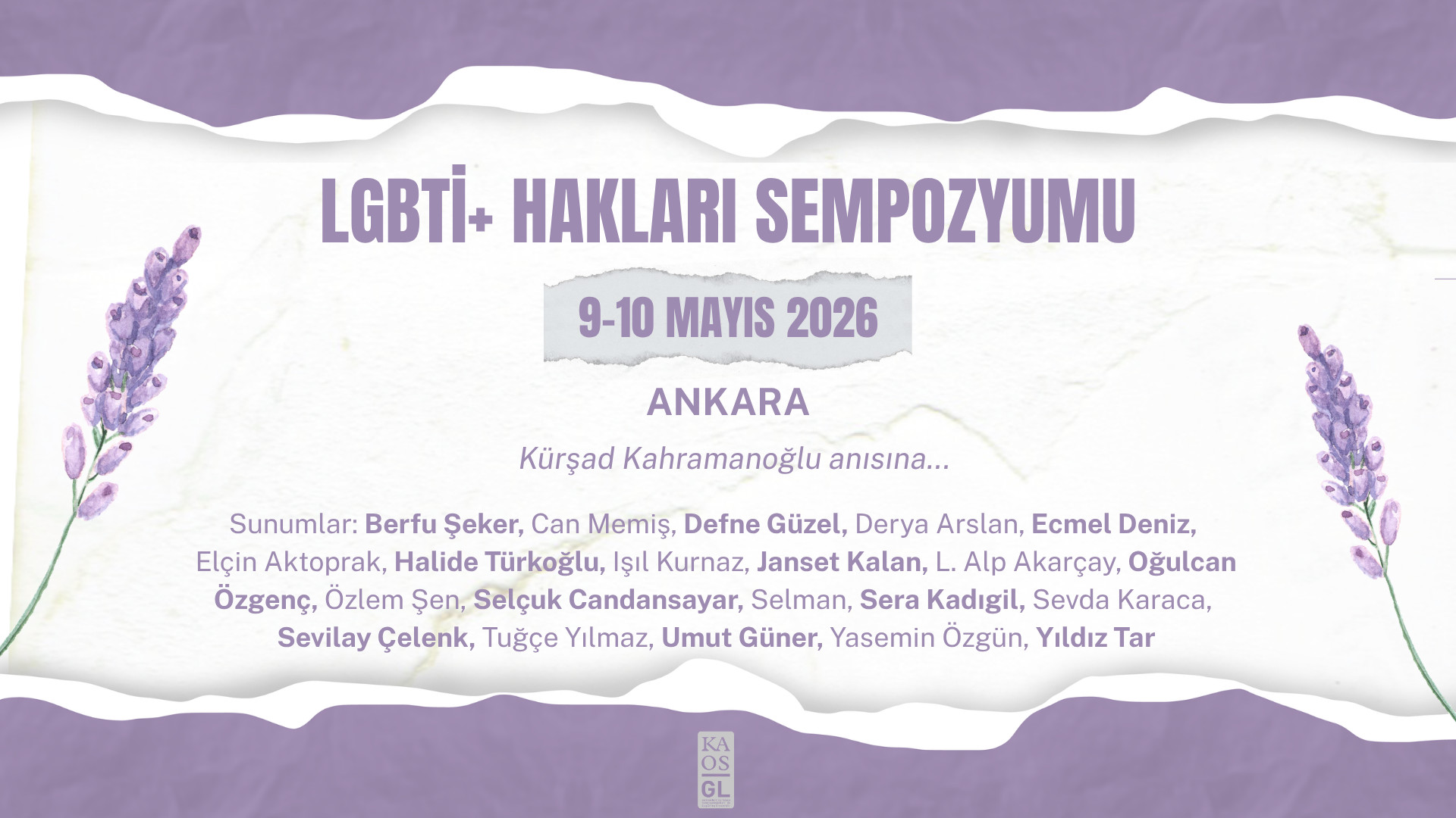 LGBTİ+ Hakları Sempozyumu’na doğru: Medya ve kültür sanatta sansür tartışılacak Kaos GL - LGBTİ+ Haber Portalı