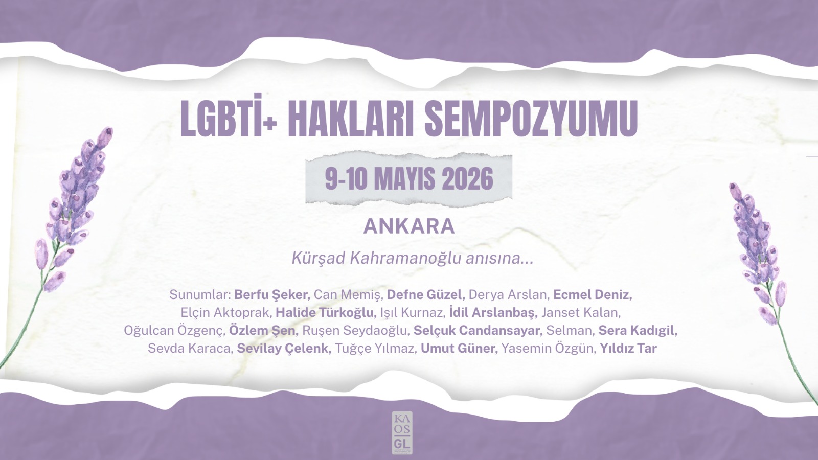 LGBTİ+ Hakları Sempozyumu’na doğru: Neden lavanta? Kaos GL - LGBTİ+ Haber Portalı