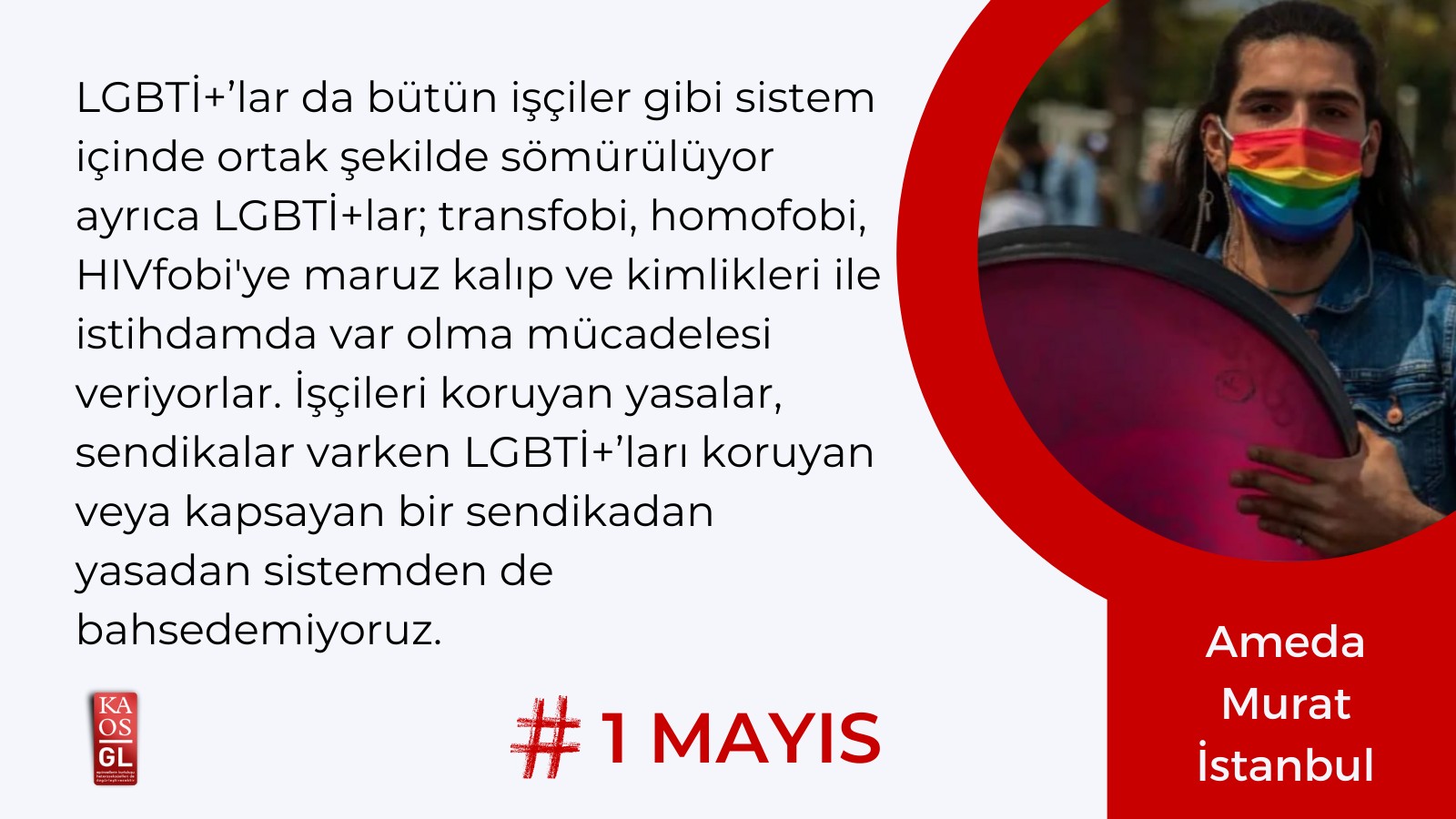 LGBTİ+’lar 1 Mayıs alanlarından bildiriyor: Patronsuz, pezevenksiz bir dünya için! | Kaos GL - LGBTİ+ Haber Portalı Haber