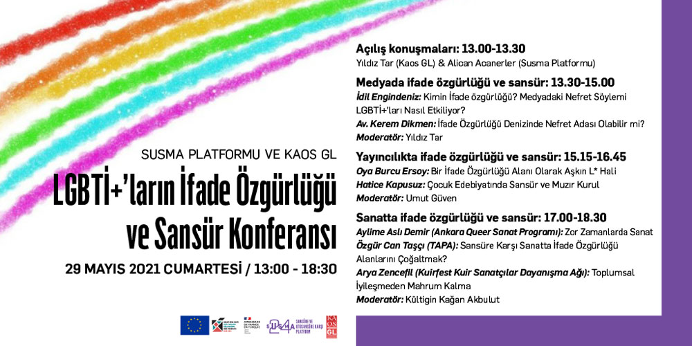 “LGBTİ+’ların İfade Özgürlüğü ve Sansür” konferansına davetlisiniz! | Kaos GL - LGBTİ+ Haber Portalı Haber
