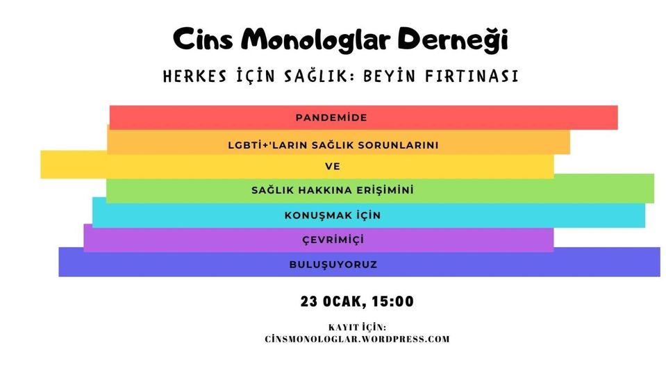 LGBTİ+’ların pandemide sağlığa erişimi Cins Monologlar’ın etkinliğinde konuşulacak | Kaos GL - LGBTİ+ Haber Portalı Haber