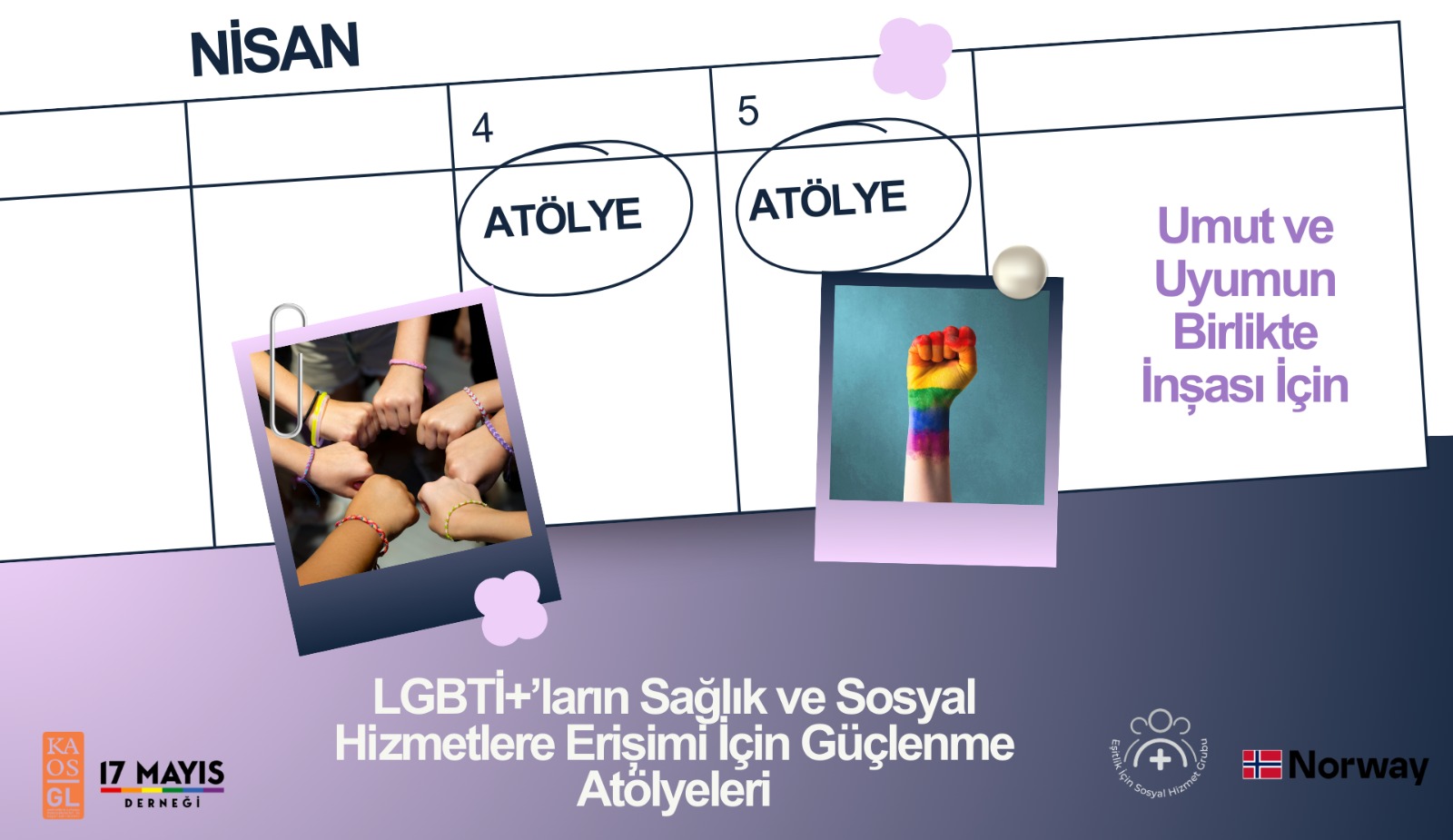 LGBTİ+’ların Sağlık ve Sosyal Hizmetlere Erişimi İçin Güçlenme Atölyeleri, 4-5 Nisan’da Ankara’da! | Kaos GL - LGBTİ+ Haber Portalı