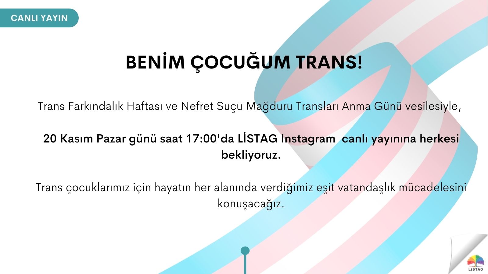 LİSTAG, 20 Kasım’da Instagram canlı yayını yapacak | Kaos GL - LGBTİ+ Haber Portalı Haber