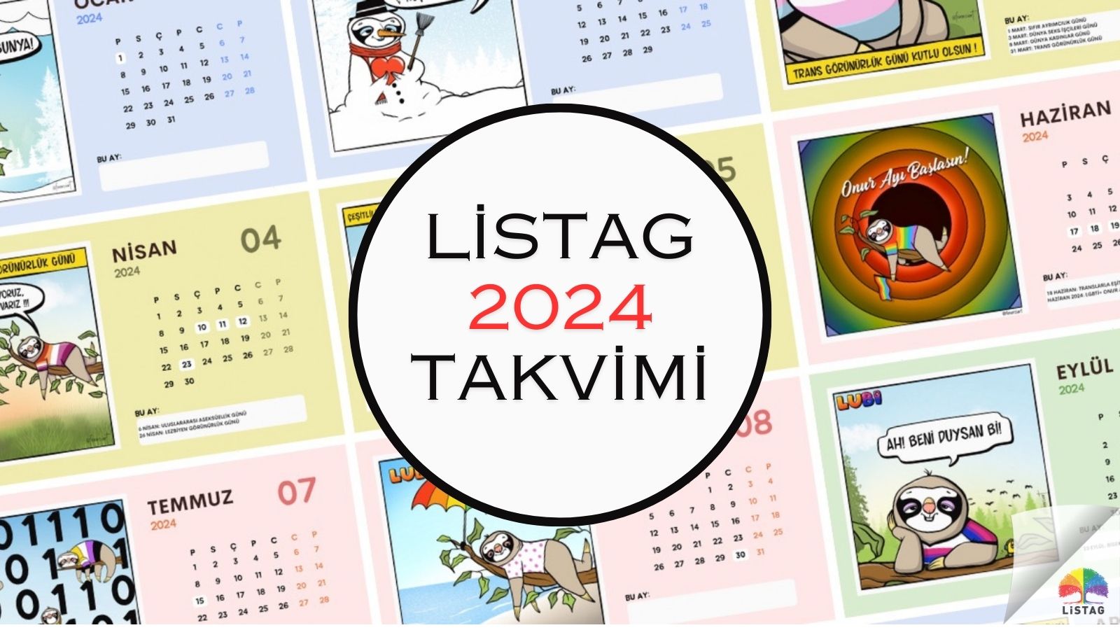 LİSTAG’ın 2024 takvimiyle yeni yıla renk katın | Kaos GL - LGBTİ+ Haber Portalı Haber