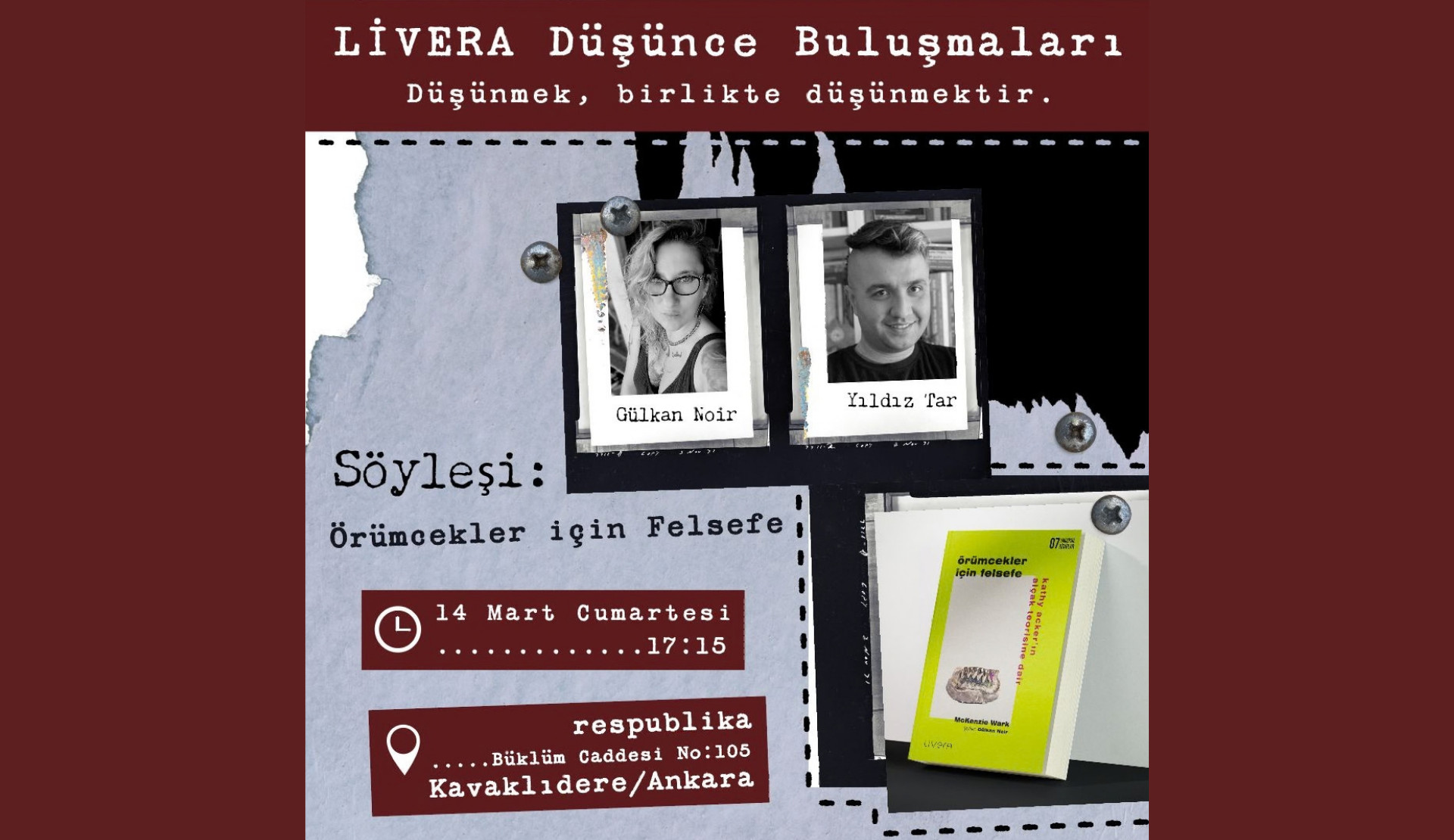 Livera Yayınevi’nden söyleşi: “Örümcekler İçin Felsefe” | Kaos GL - LGBTİ+ Haber Portalı