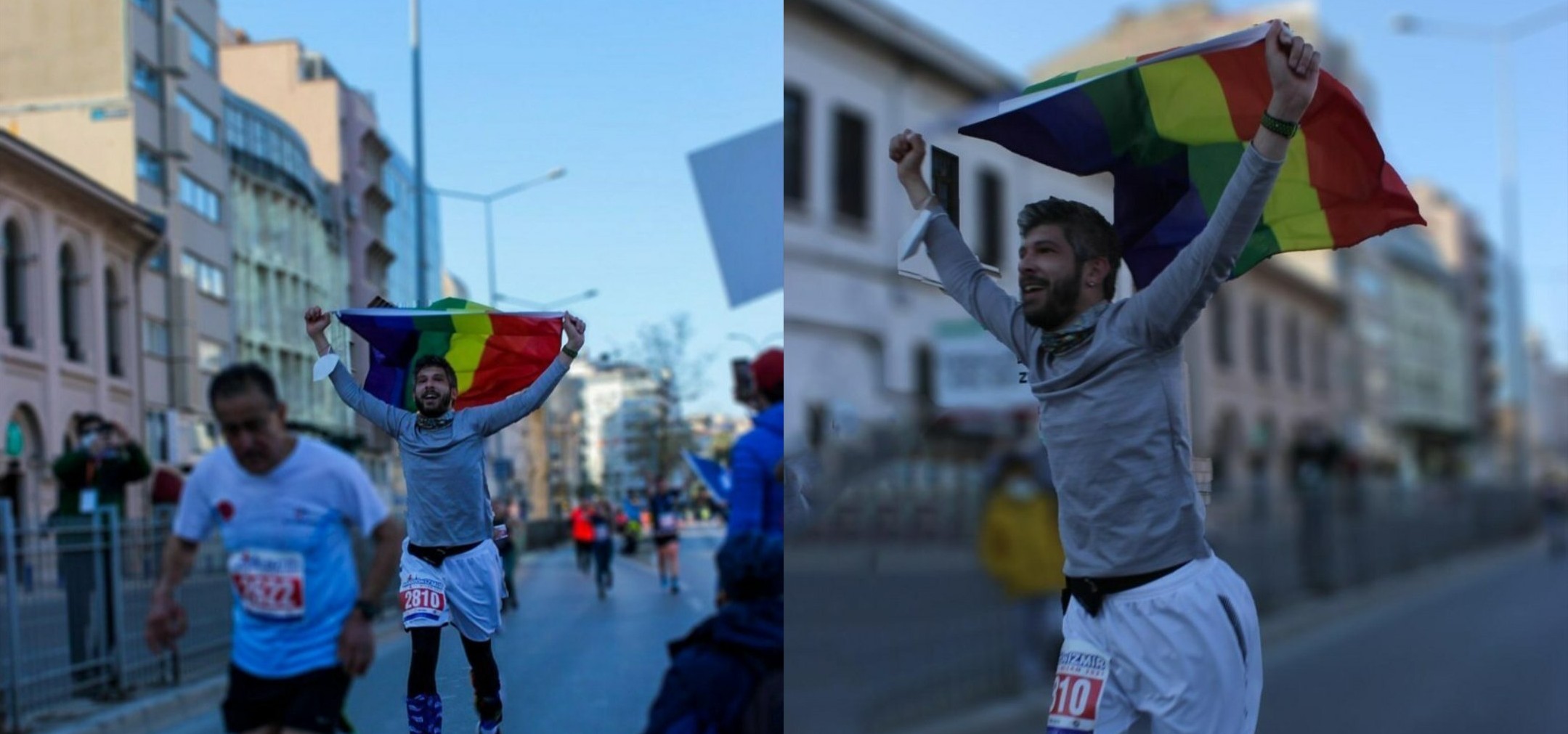 The rainbow flag flies at İzmir Marathon | Kaos GL - News Portal for LGBTI+ News