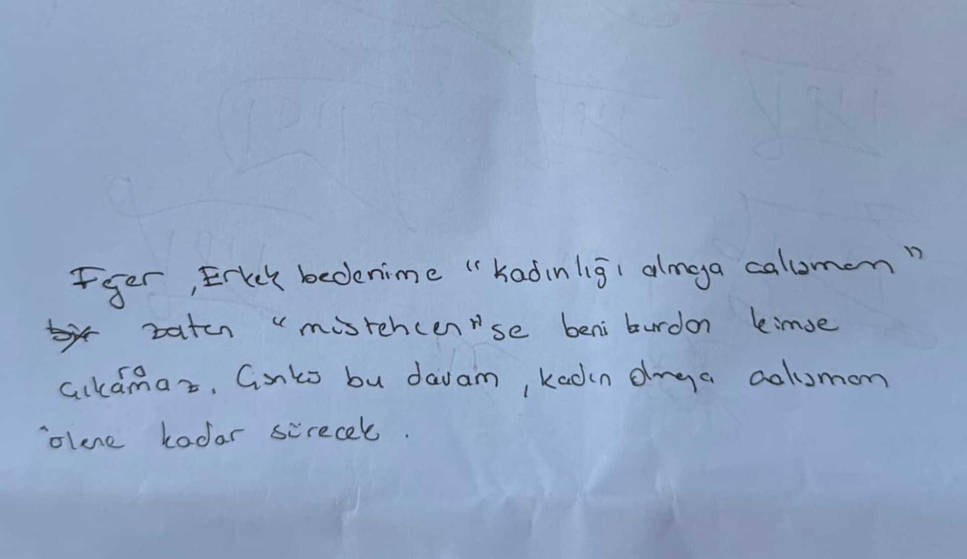 Meli Bendeli: “Bu davam, kadın olmaya çalışmam ölene kadar sürecek” | Kaos GL - LGBTİ+ Haber Portalı
