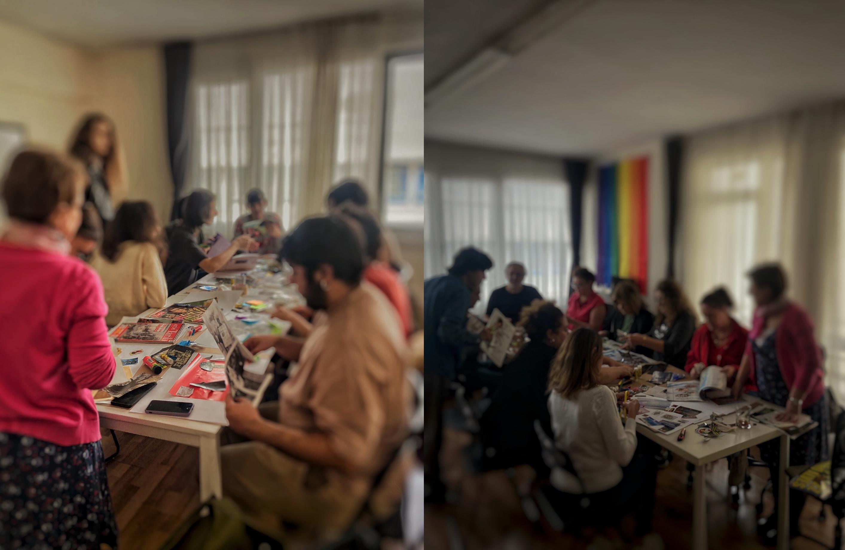 Mercan Baş ile Kolaj Atölyesi GALADER’de yapıldı Kaos GL - LGBTİ+ Haber Portalı