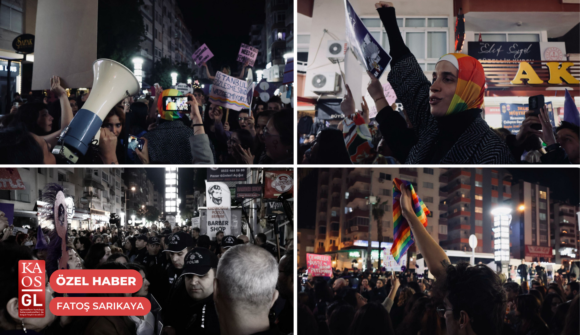 Mersin Feminist Gece Yürüyüşü’nde gökkuşağı renklerine saldırı: “İki polis beni kitlenin arasından alıp ara sokağa soktu” | Kaos GL - LGBTİ+ Haber Portalı Haber