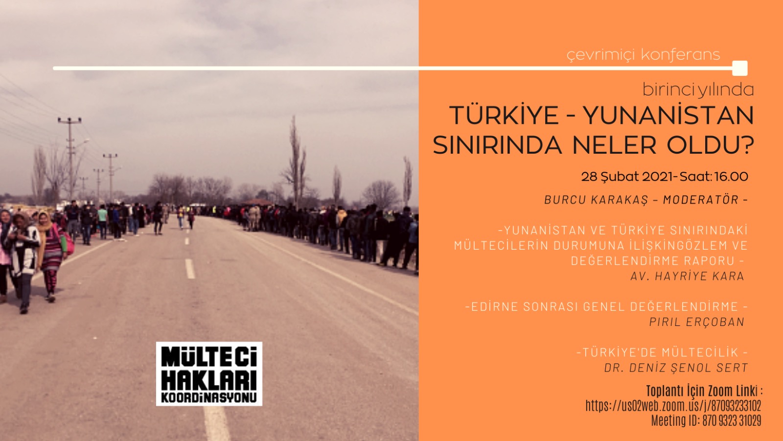 MHK’dan “Birinci Yılında: Türkiye – Yunanistan Sınırında Neler Oldu?” konferansı | Kaos GL - LGBTİ+ Haber Portalı Haber