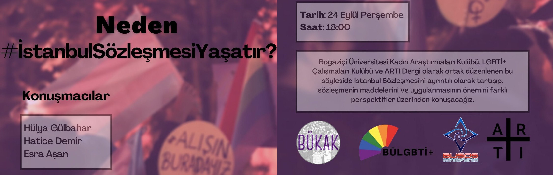 “Neden #İstanbulSözleşmesiYaşatır?” söyleşisi bu akşam | Kaos GL - LGBTİ+ Haber Portalı Haber