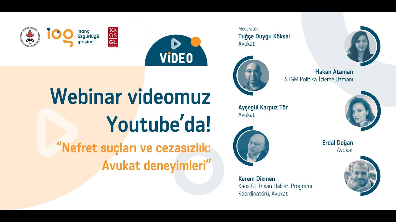 “Nefret Suçları ve Cezasızlık: Avukat Deneyimleri” webinarı Youtube’da | Kaos GL - LGBTİ+ Haber Portalı Haber