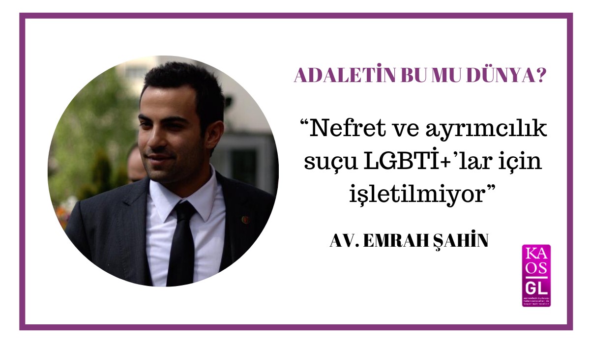 “Nefret ve ayrımcılık suçu LGBTİ+’lar için işletilmiyor” | Kaos GL - LGBTİ+ Haber Portalı Haber