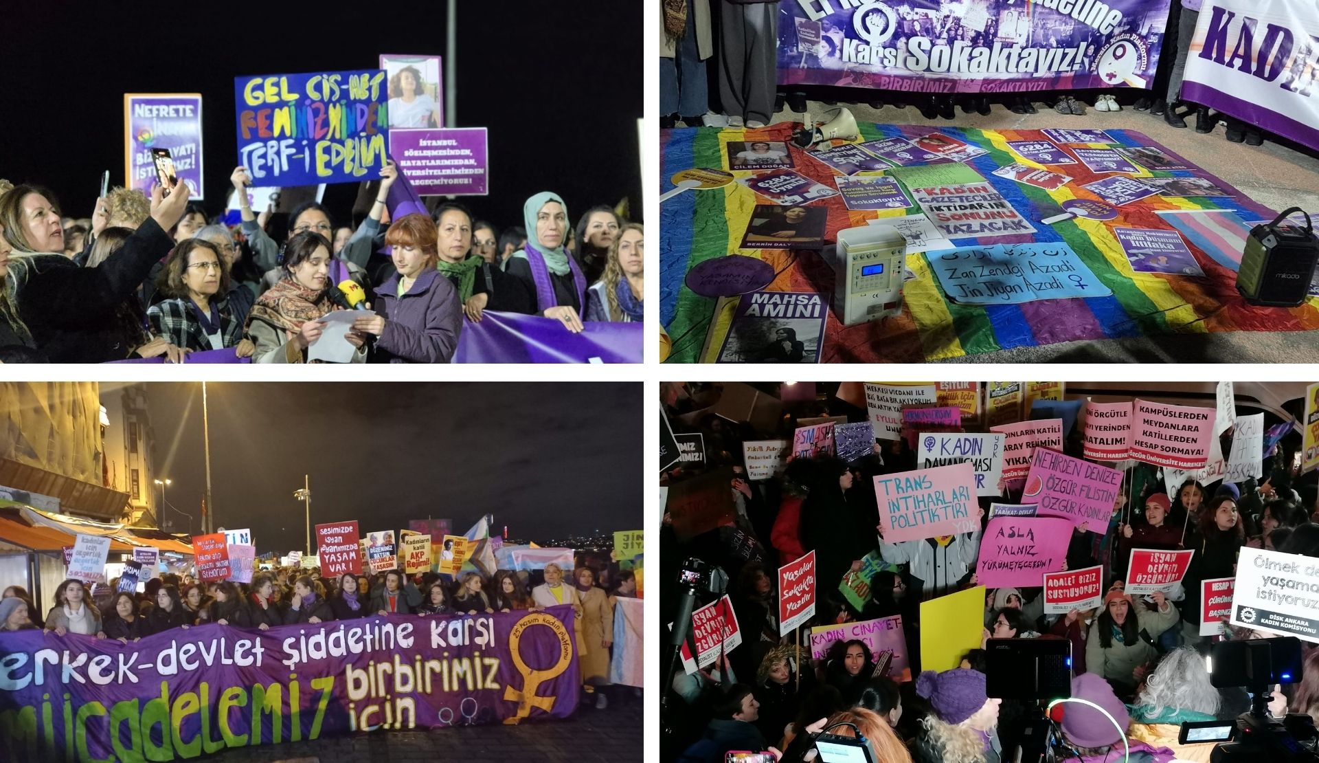 November 25 protests across Turkey | Kaos GL - News Portal for LGBTI+ News