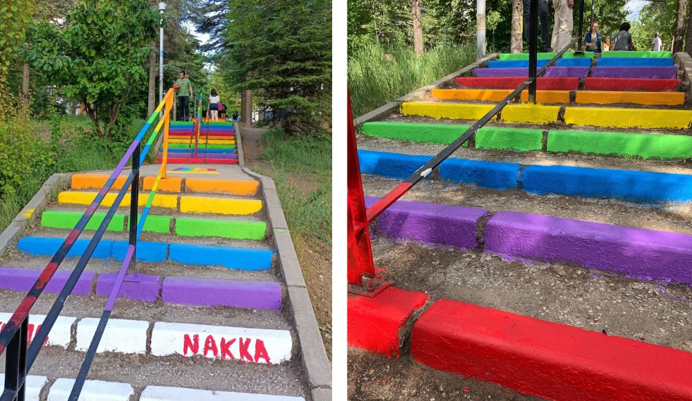 ODTÜ merdivenleri Onur Yürüyüşü’ne hazır | Kaos GL - LGBTİ+ Haber Portalı Haber