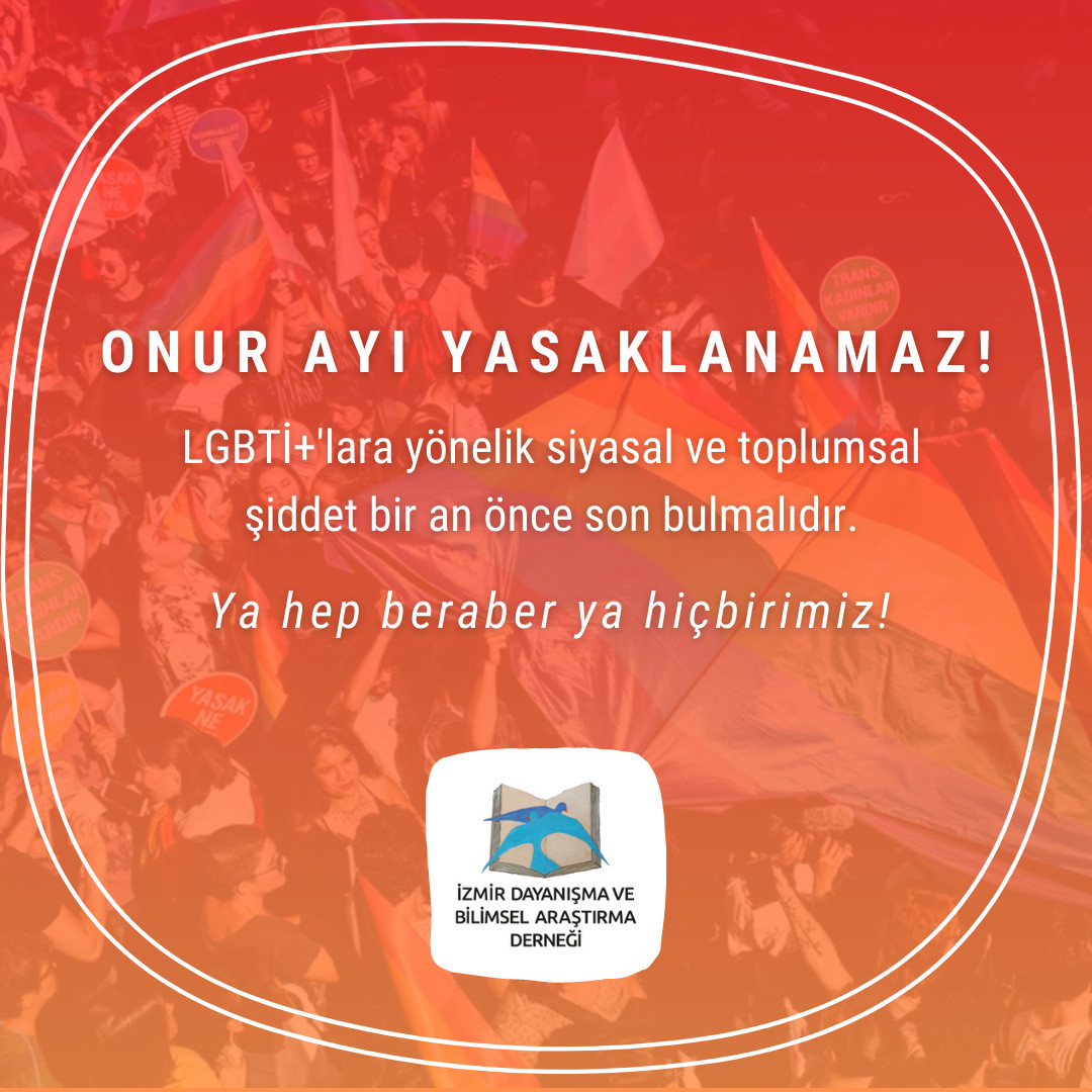 “Onur ayı yasaklanamaz” Kaos GL - LGBTİ+ Haber Portalı