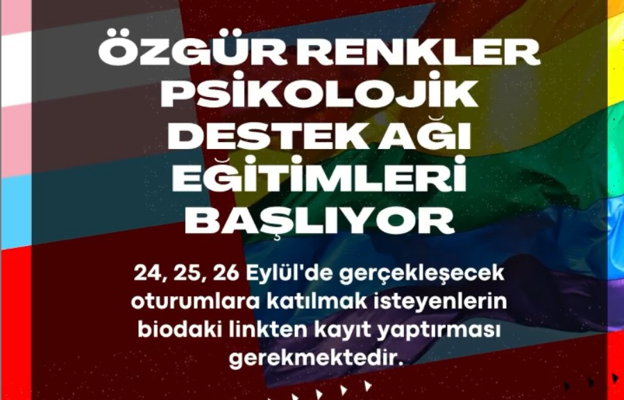 Özgür Renkler’in Psikolojik Destek Ağı eğitimleri başlıyor Kaos GL - LGBTİ+ Haber Portalı