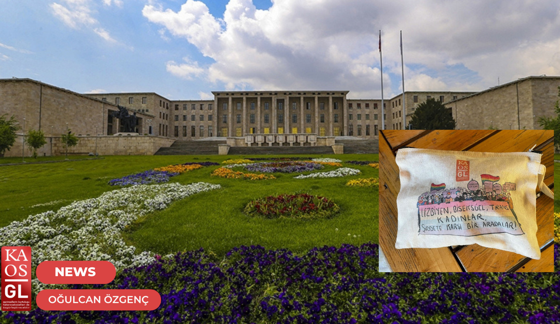 Police officers prevented a bag with rainbow colors from entering the Parliament | Kaos GL - News Portal for LGBTI+ News