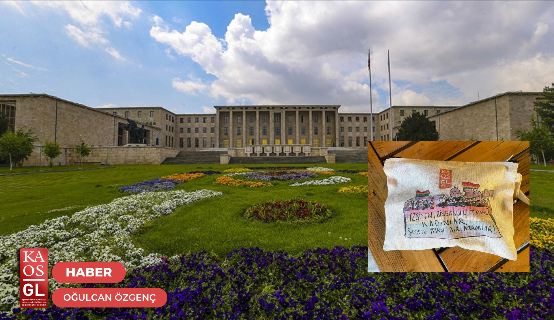 Polisler, üzerinde gökkuşağı renkleri bulunan çantanın Meclis’e alınmasını engelledi | Kaos GL - LGBTİ+ Haber Portalı Haber