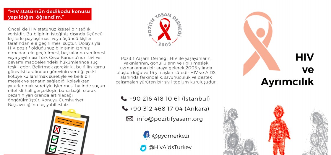 Pozitif Yaşam’dan broşür: HIV ve Ayrımcılık Kaos GL - LGBTİ+ Haber Portalı