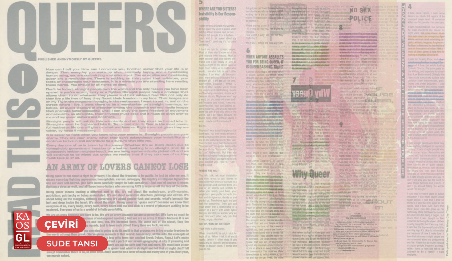 Queer*ler bunu okuyun! Kaos GL - LGBTİ+ Haber Portalı