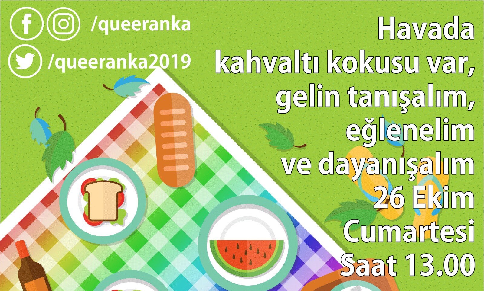 QueerAnka pikniğe davet ediyor Kaos GL - LGBTİ+ Haber Portalı