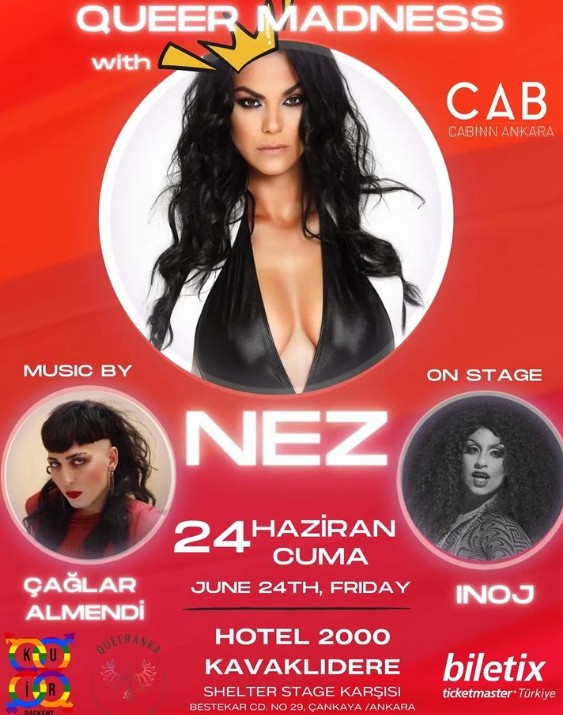 QueerAnka, Başkent Kuir ve Cabinn Ankara sunar: INOJ, Çağlar Almendi ve Nez sahnede! | Kaos GL - LGBTİ+ Haber Portalı Haber