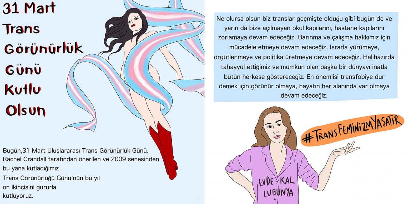 Semih Özkarakaş’tan Trans Görünürlük Günü çizimleri | Kaos GL - LGBTİ+ Haber Portalı Haber