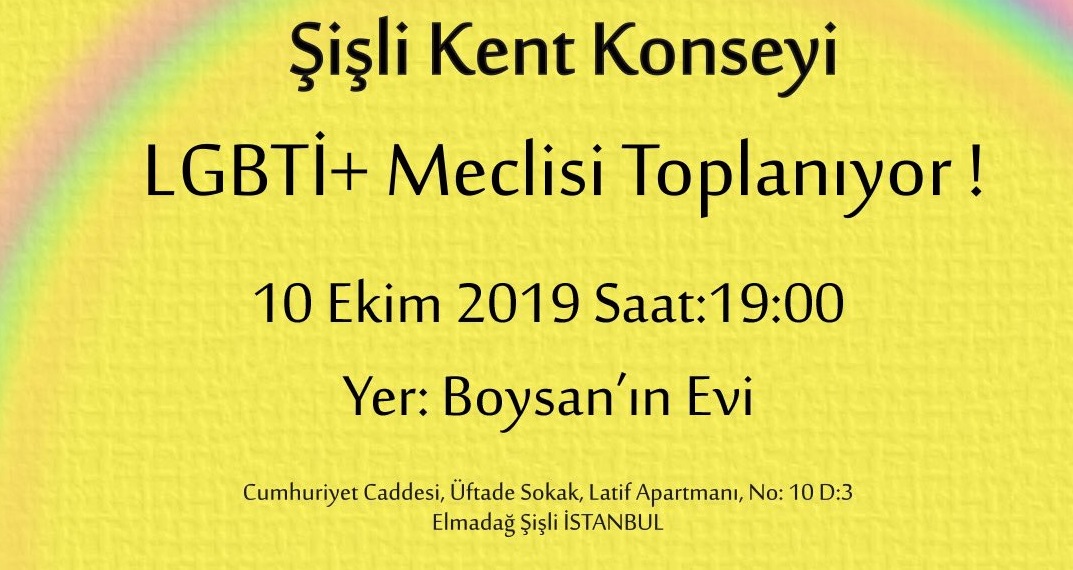Şişli Kent Konseyi LGBTİ+ Meclisi’nde görev almak ister misiniz? Kaos GL - LGBTİ+ Haber Portalı