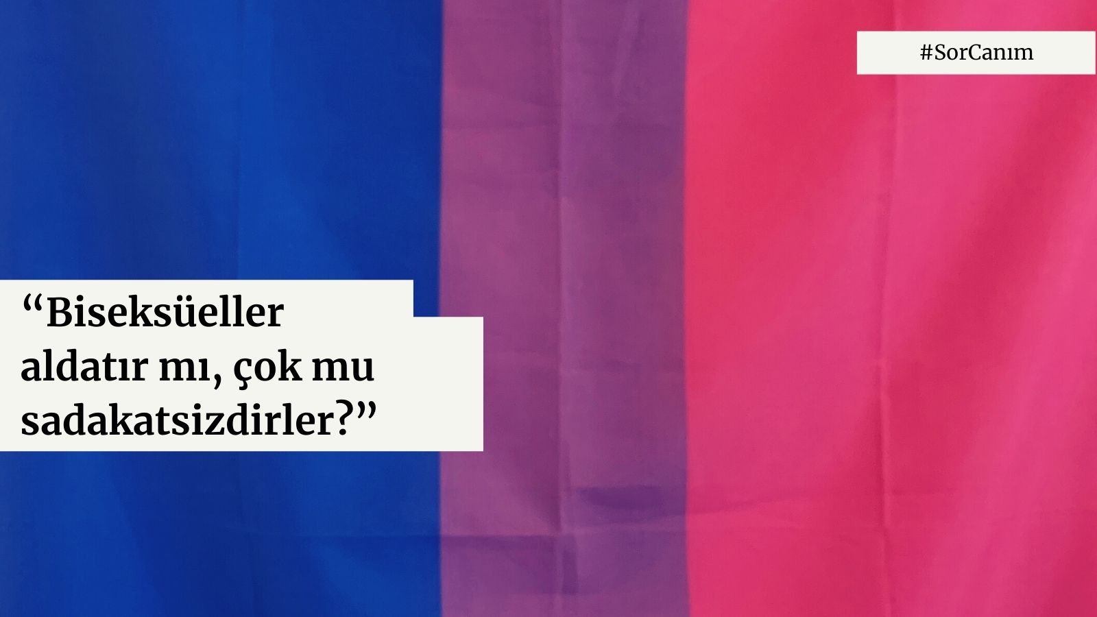 Sor Canım: “Biseksüeller aldatır mı, çok mu sadakatsizdirler?” | Kaos GL - LGBTİ+ Haber Portalı Haber