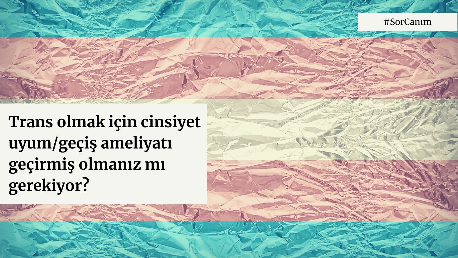 Sor Canım: “Trans olmak için cinsiyet uyum/geçiş ameliyatı geçirmiş olmanız mı gerekiyor? “ Kaos GL - LGBTİ+ Haber Portalı