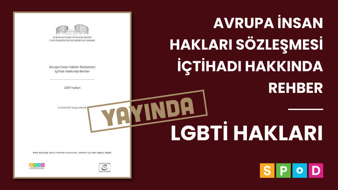 SPoD’dan çeviri: “Avrupa İnsan Hakları Sözleşmesi İçtihadı Hakkında Rehber - LGBTİ Hakları” | Kaos GL - LGBTİ+ Haber Portalı Haber
