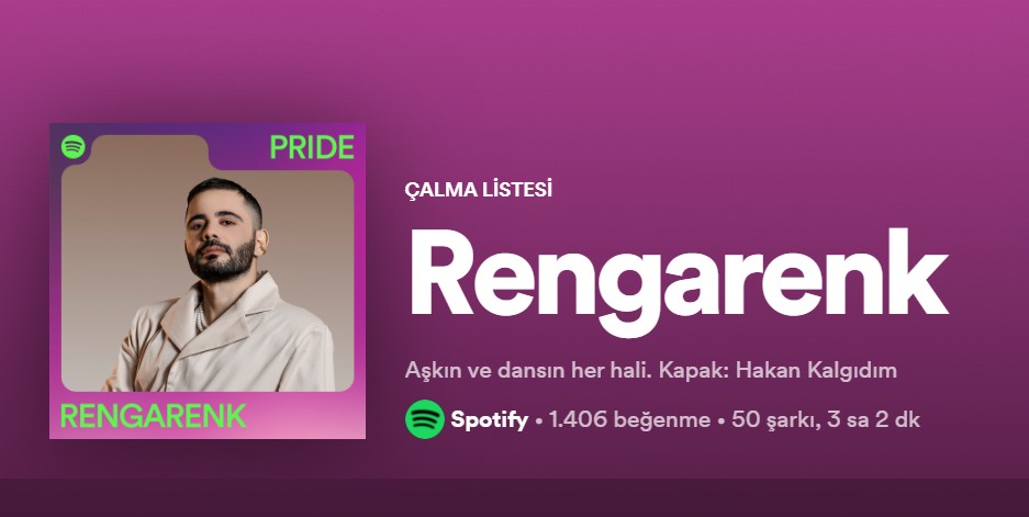 Spotify’ın Onur Ayı 2021 listesi: “Rengarenk” Kaos GL - LGBTİ+ Haber Portalı