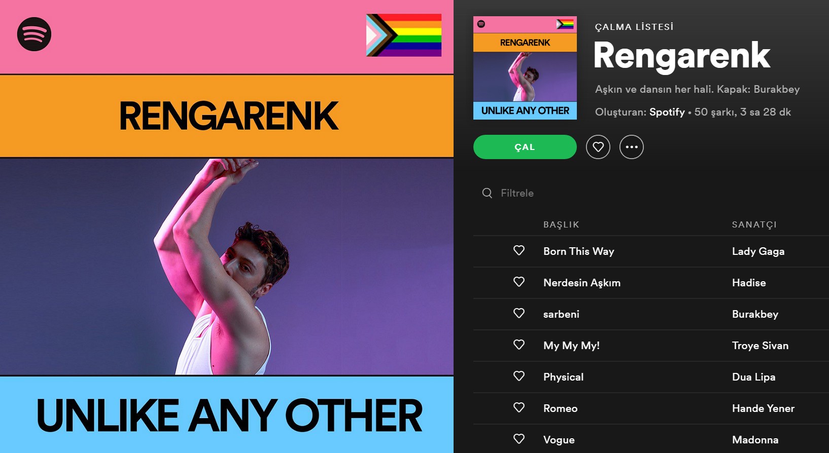 Spotify’ın Onur Ayı listesi: “Rengarenk” | Kaos GL - LGBTİ+ Haber Portalı