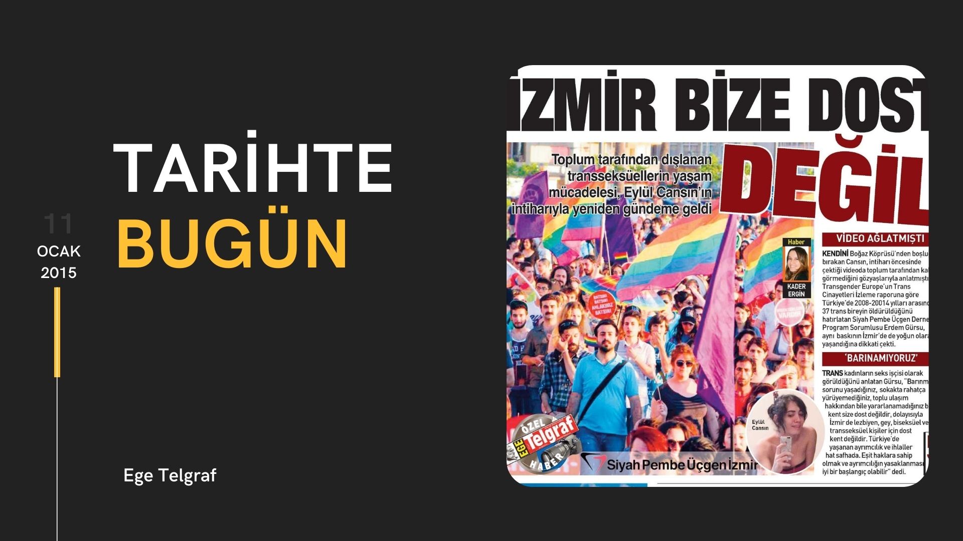 Tarihte bugün: “İzmir bize dost değil” | Kaos GL - LGBTİ+ Haber Portalı Haber