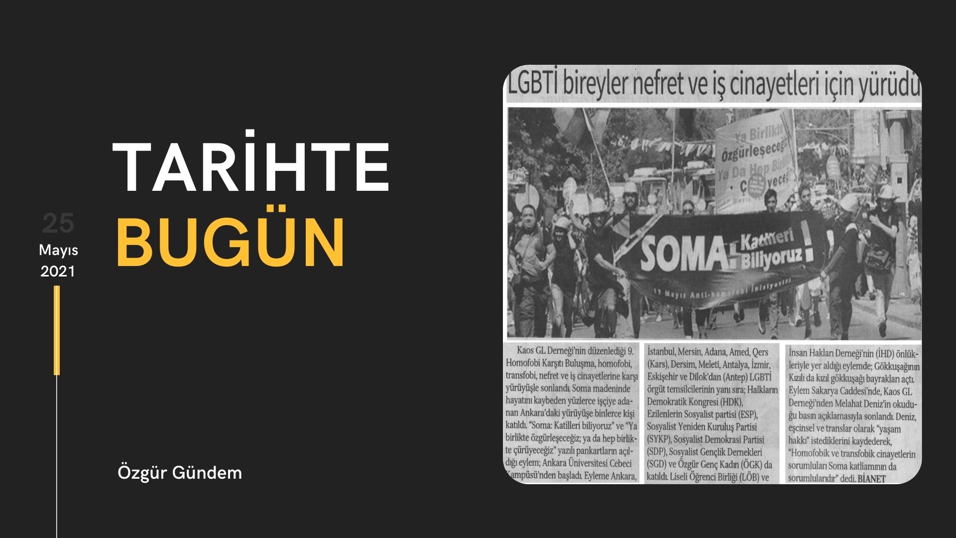 Tarihte bugün: LGBTİ bireyler nefret ve iş cinayetleri için yürüdü | Kaos GL - LGBTİ+ Haber Portalı