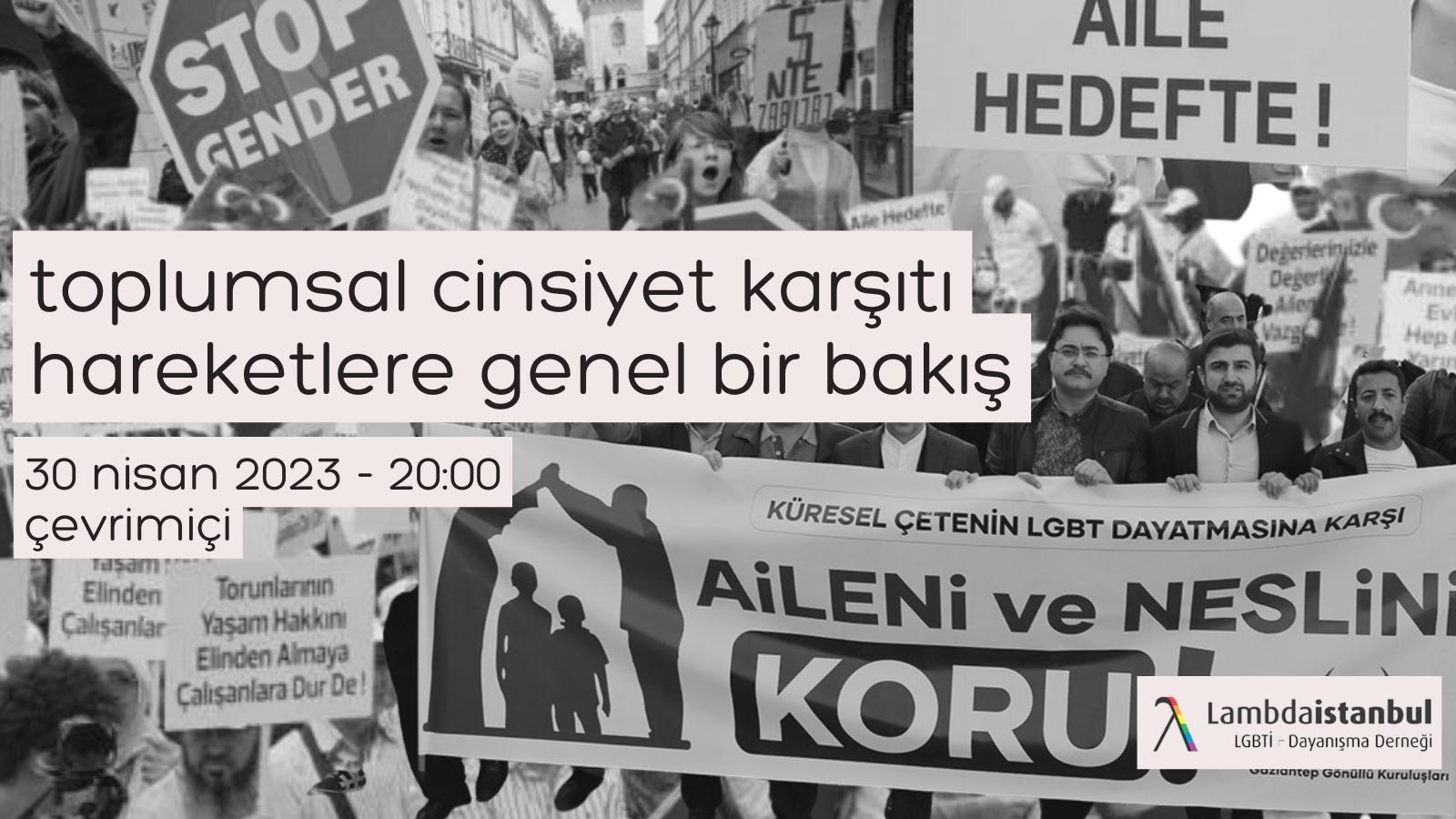“Toplumsal Cinsiyet Karşıtı Harekete Genel Bir Bakış” etkinliği çevrimiçi ortamda Kaos GL - LGBTİ+ Haber Portalı