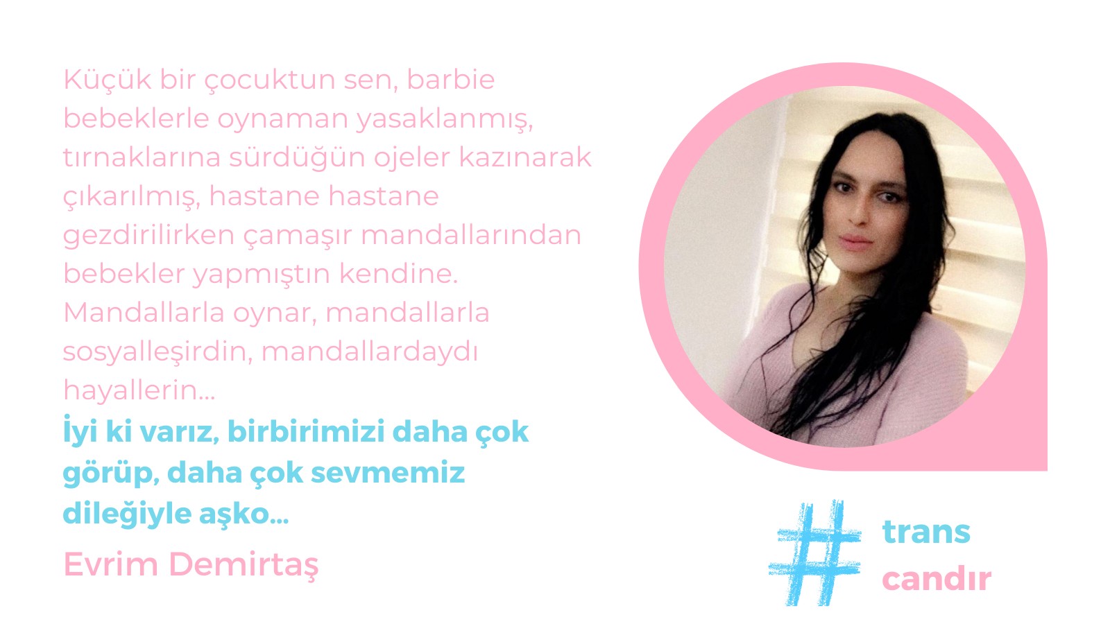 Trans sesler: Birbirimizi daha çok sevmemiz dileğiyle | Kaos GL - LGBTİ+ Haber Portalı Haber