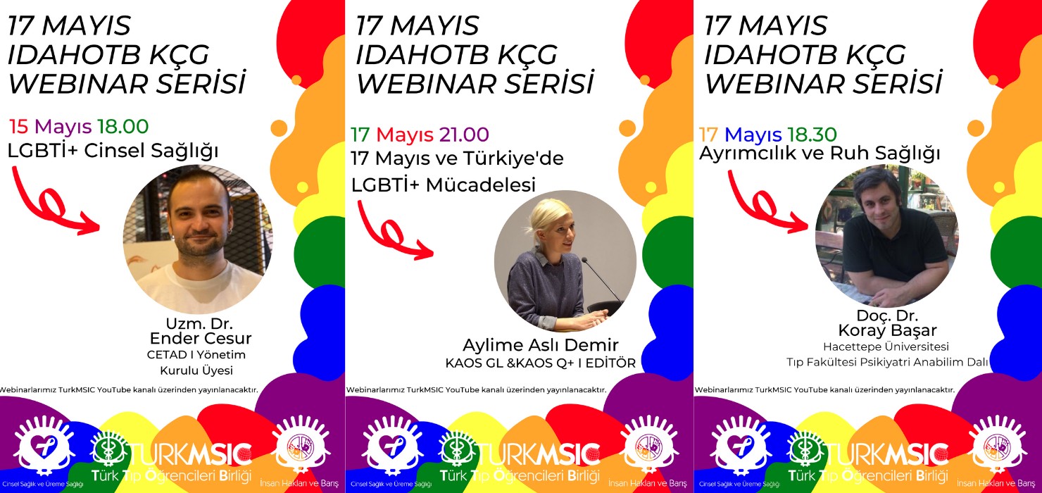 Türk Tıp Öğrencileri Birliği’nden 17 Mayıs webinarları | Kaos GL - LGBTİ+ Haber Portalı Haber