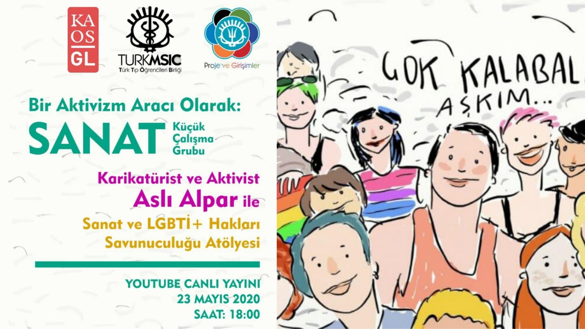 Türk Tıp Öğrencileri Birliği’nden “Bir aktivizm aracı olarak sanat” söyleşisi | Kaos GL - LGBTİ+ Haber Portalı Haber