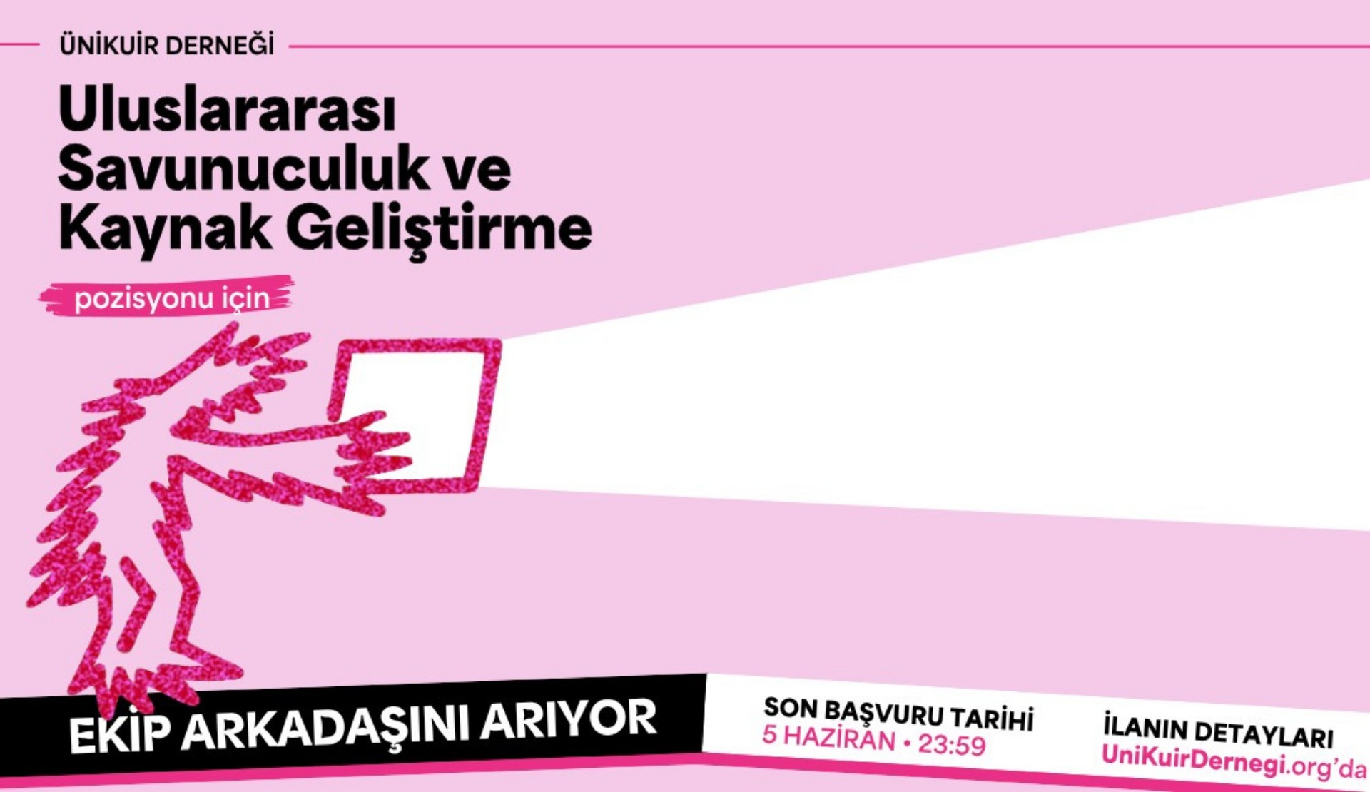 ÜniKuir, Uluslararası Savunuculuk ve Kaynak Geliştirme alanında yeni ekip arkadaşını arıyor! | Kaos GL - LGBTİ+ Haber Portalı