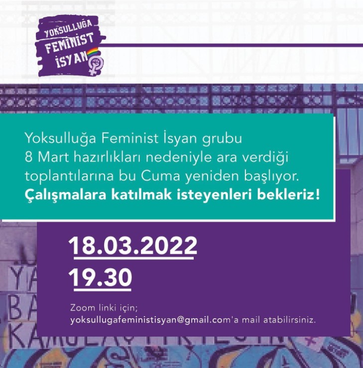 Yoksulluğa Feminist İsyan'dan yeni buluşma Kaos GL - LGBTİ+ Haber Portalı