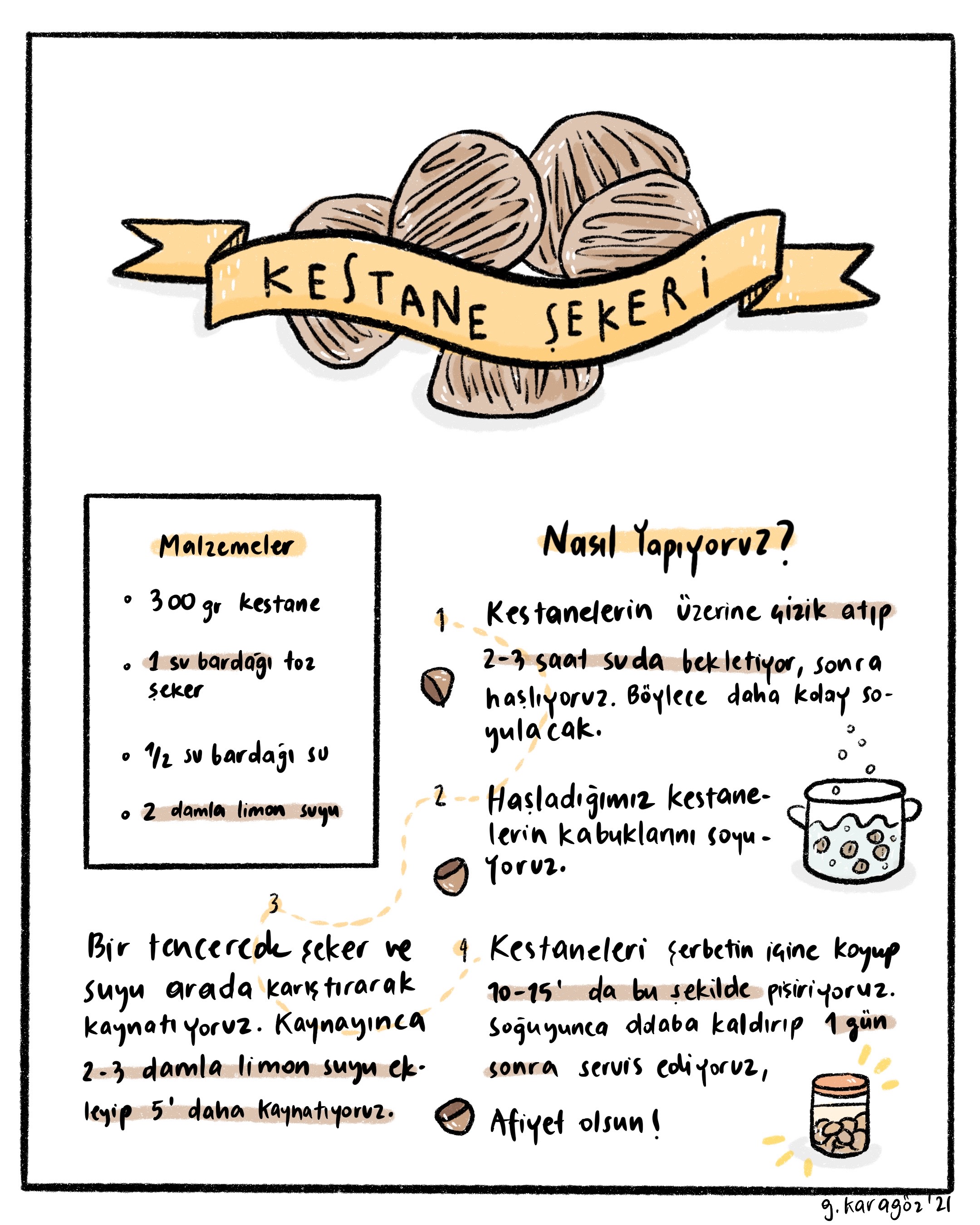 Çizgili Tarifler: Kestane Şekeri Kaos GL - LGBTİ+ Haber Portalı