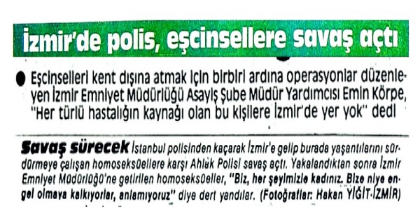 Hak ihlallerini normalleştiren bir haber | Kaos GL - LGBTİ+ Haber Portalı Haber