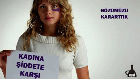 "Kadına Şiddete Karşı Gözümüzü Kararttık" Kaos GL - LGBTİ+ Haber Portalı