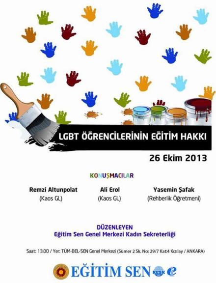 Eğitim Sen ve Kaos GL&rsquo;den Eğitim Hakkı Paneli | Kaos GL - LGBTİ+ Haber Portalı Haber
