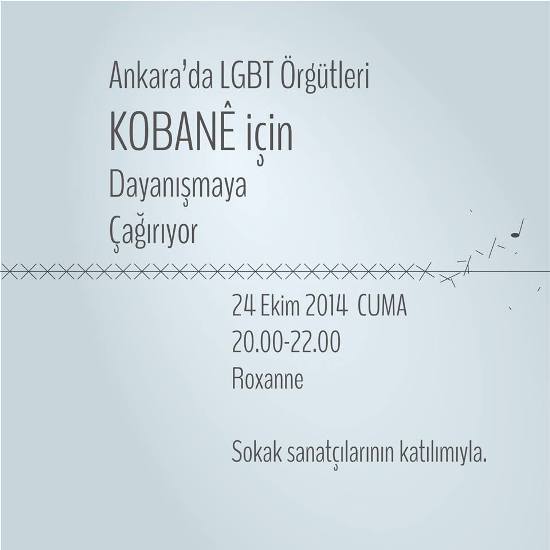 LGBT örgütleri Kobanê için dayanışmaya çağırıyor! | Kaos GL - LGBTİ+ Haber Portalı Haber